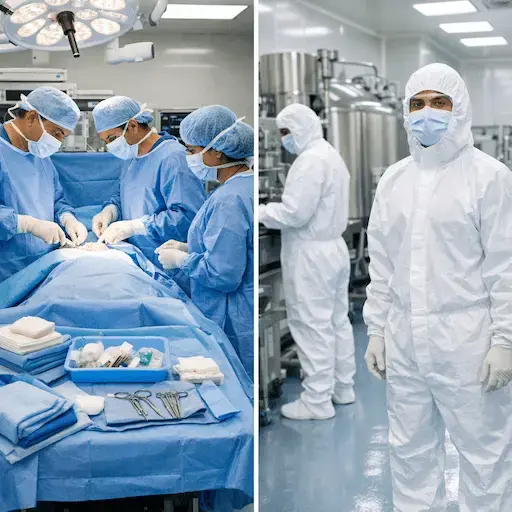 Single-use surgical gowns and disposable medical textiles for infection control
